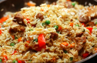 Рис со свининой и овощами